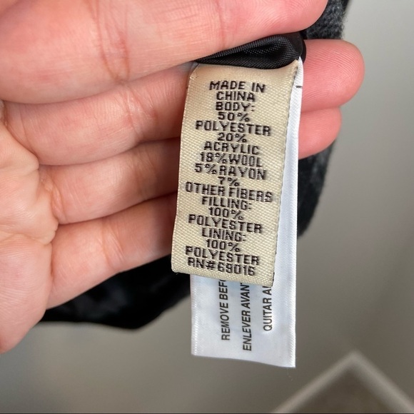 Plaid Toggle Vest‎ Black Gray Sleeveless Puffer Quilted Winter Warm Layering - Picture 6 of 11